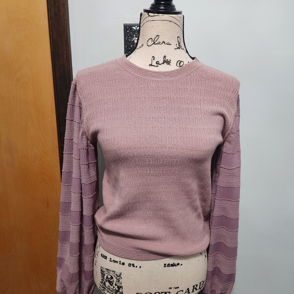 Club Monaco Balloon Sleeve Sweater Top Size XS